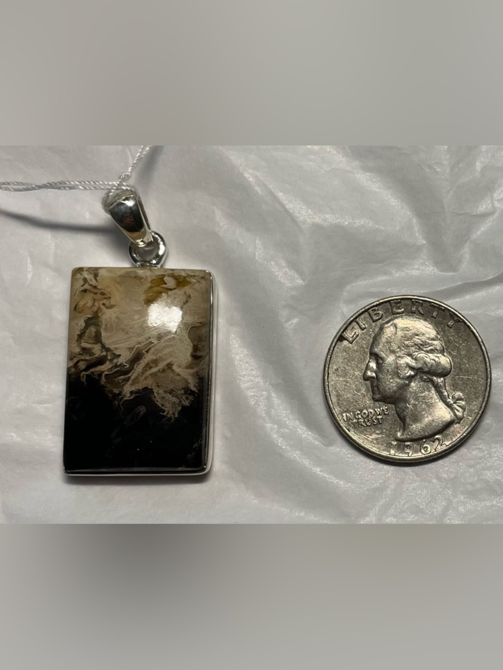 Petrified wood pendant